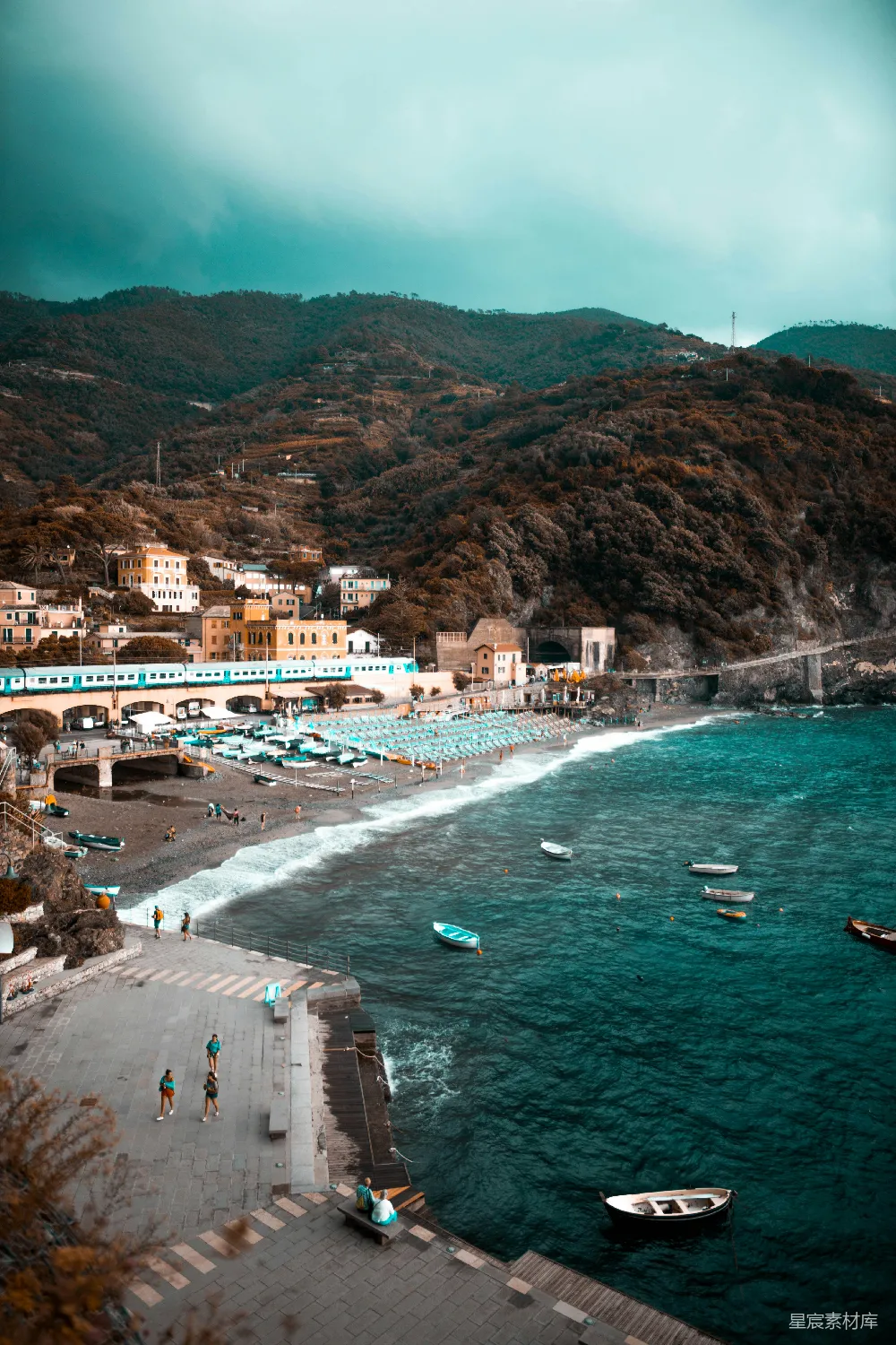 高清摄影 海边 小镇 宁静 旅行 自然 海边小镇的宁静时光