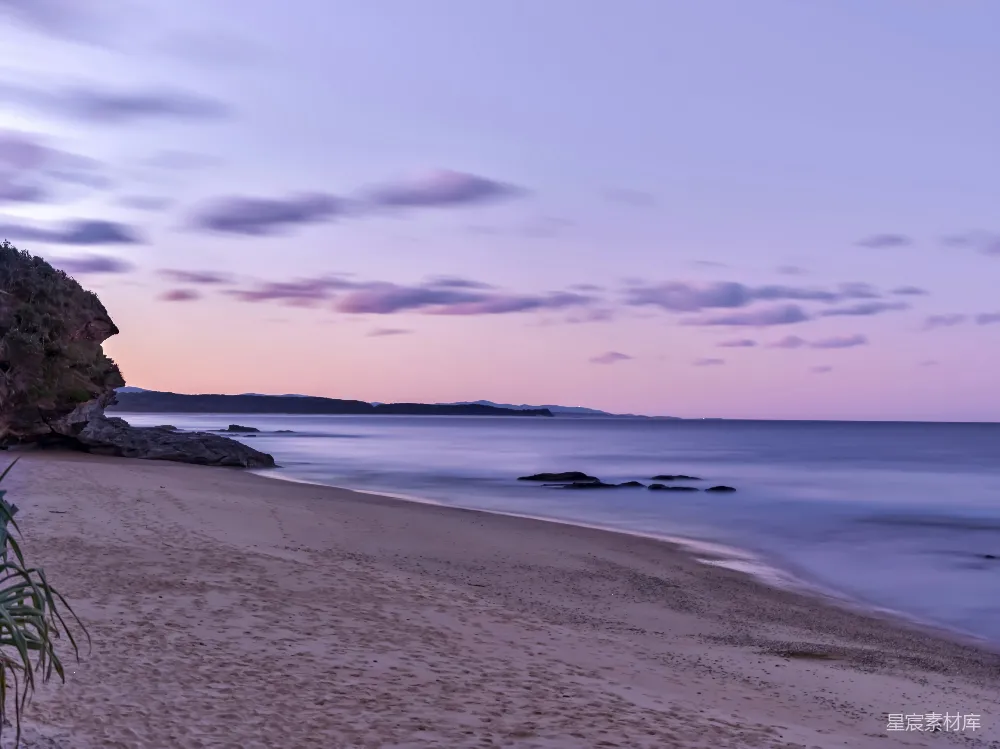 高清摄影 海滩 日出 宁静 自然风光 早晨 晨曦海景