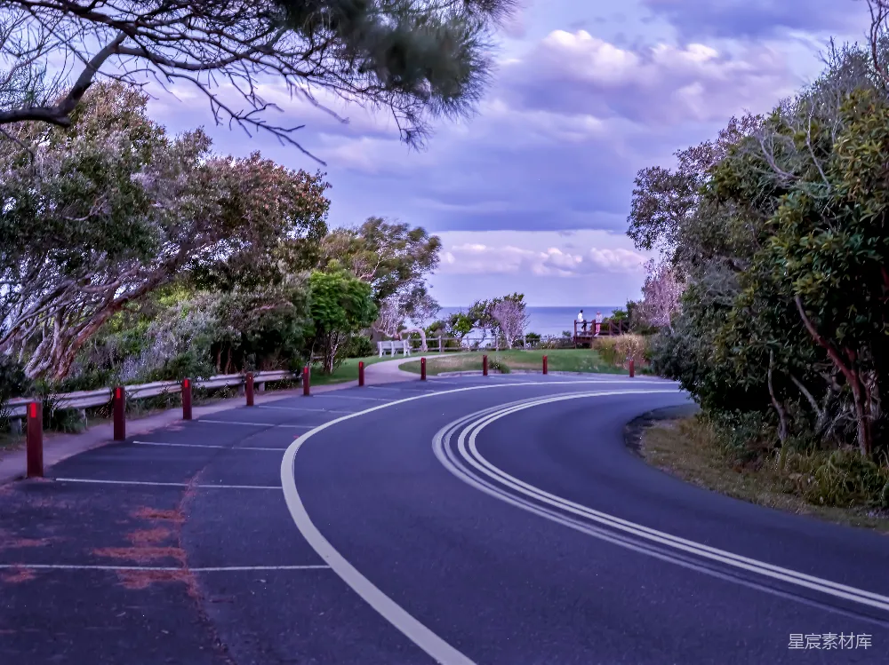 高清摄影 风景 道路 自然 休闲 海岸 海边蜿蜒小径
