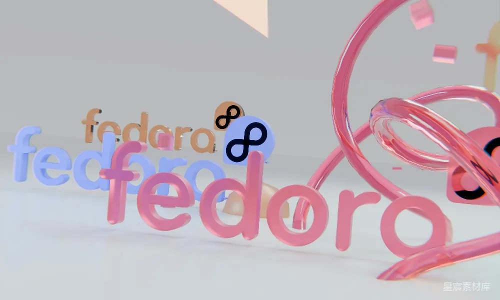 高清摄影 Fedora 现代艺术 字体设计 数字艺术 品牌推广 Fedora现代艺术字体展示