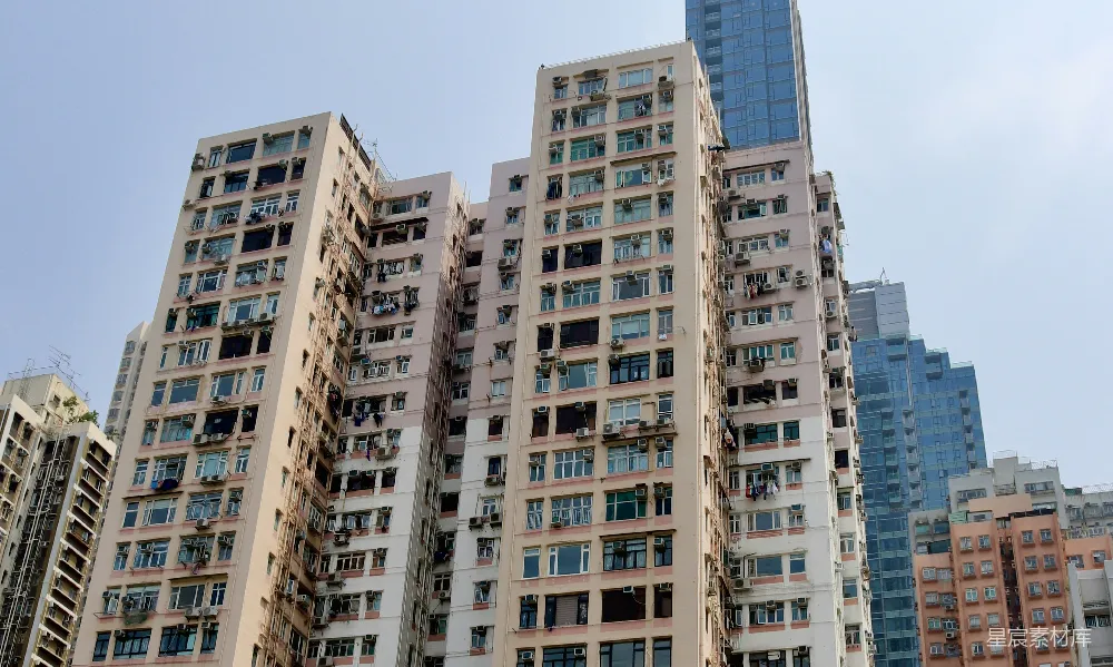 高清摄影 城市 高楼 密集建筑 现代都市 住宅区 密集高楼林立的城市景观