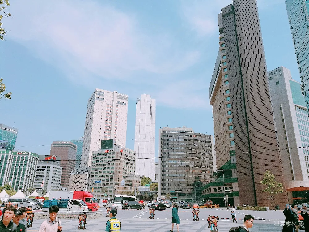高清摄影 城市 高楼 交通 行人 现代 都市繁华街景