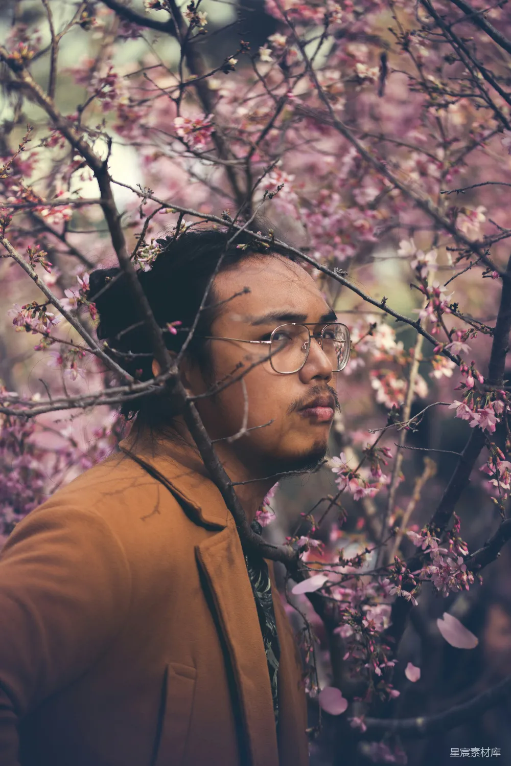 高清摄影 人像摄影 自然风光 春季 思考 户外 春天的思考者