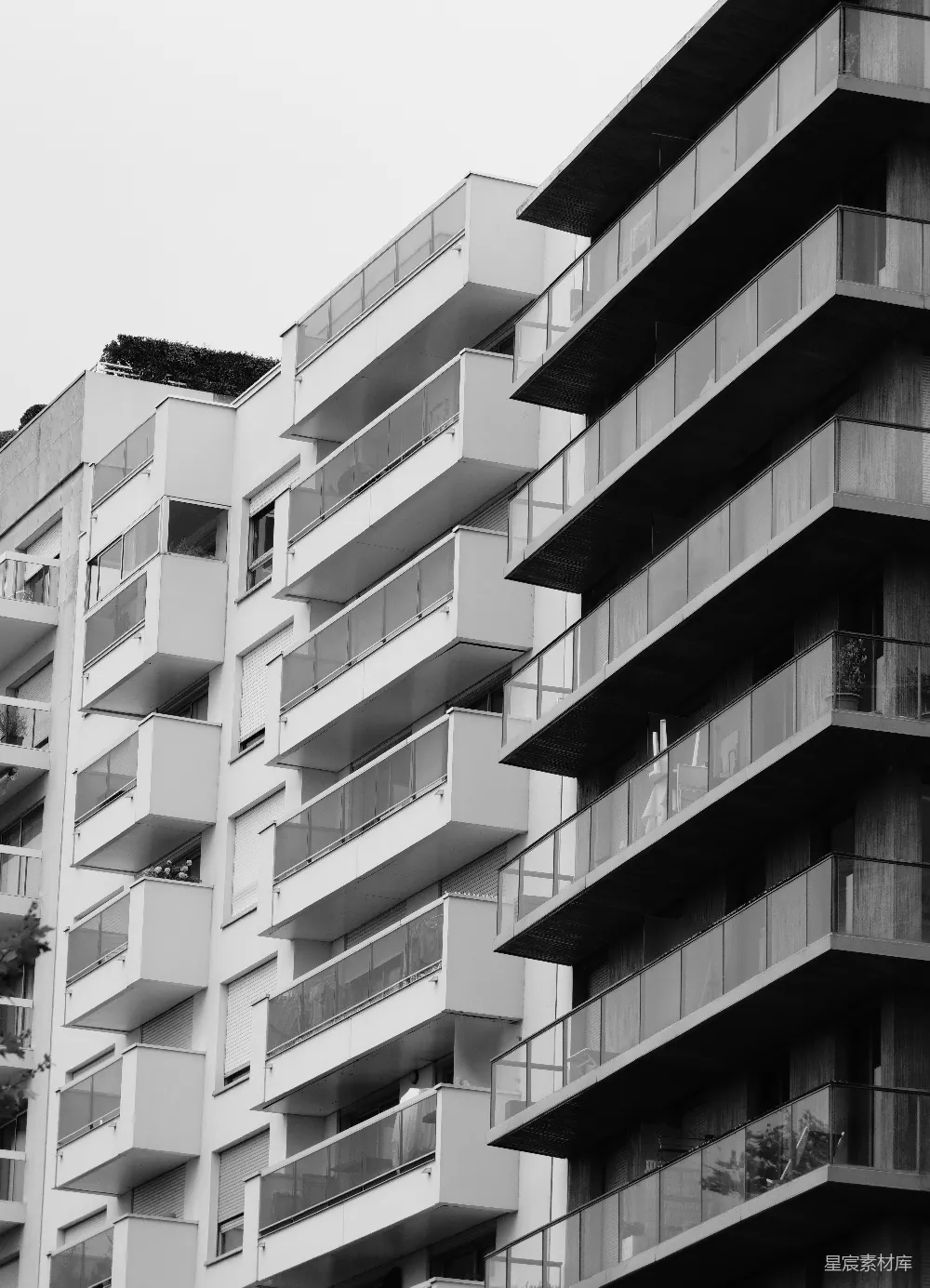 高清摄影 建筑 现代 黑白 线条 城市 现代建筑的黑白线条