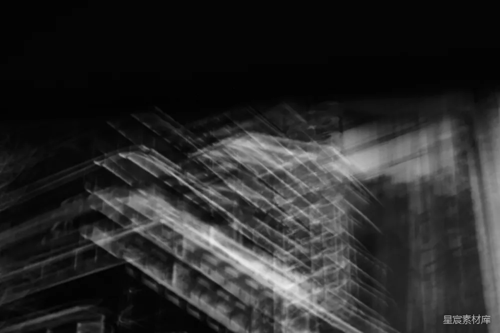 高清摄影 建筑 夜晚 黑白 抽象 城市 夜幕下的建筑轮廓