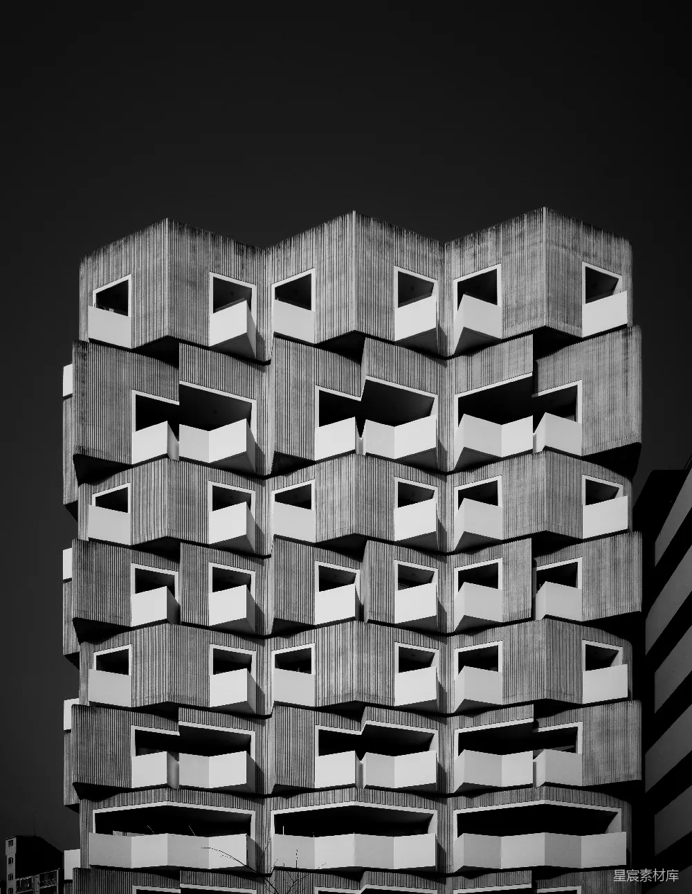 高清摄影 现代建筑 几何线条 黑白摄影 城市景观 抽象艺术 现代建筑几何之美