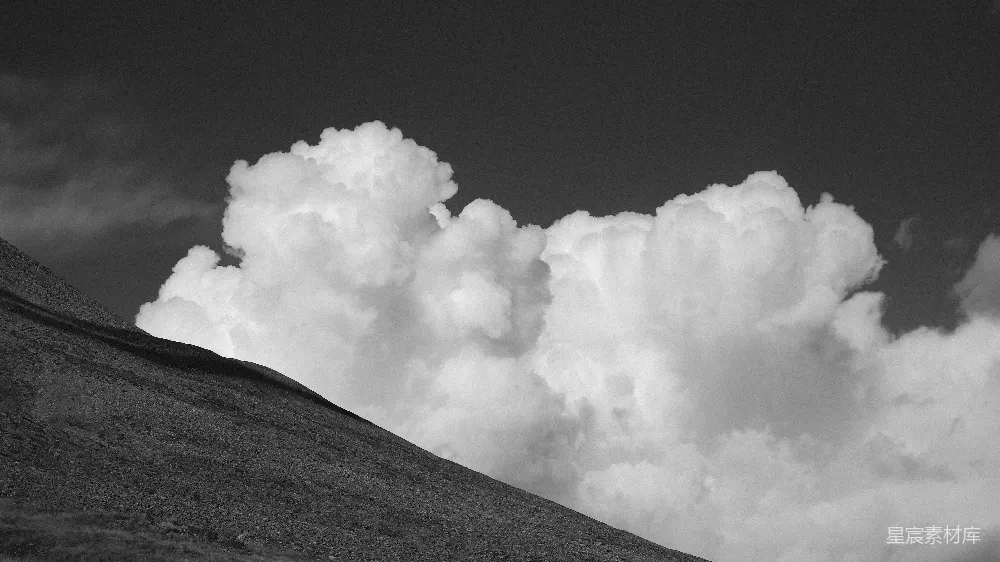 高清摄影 山 云 黑白 自然 风景 山之云
