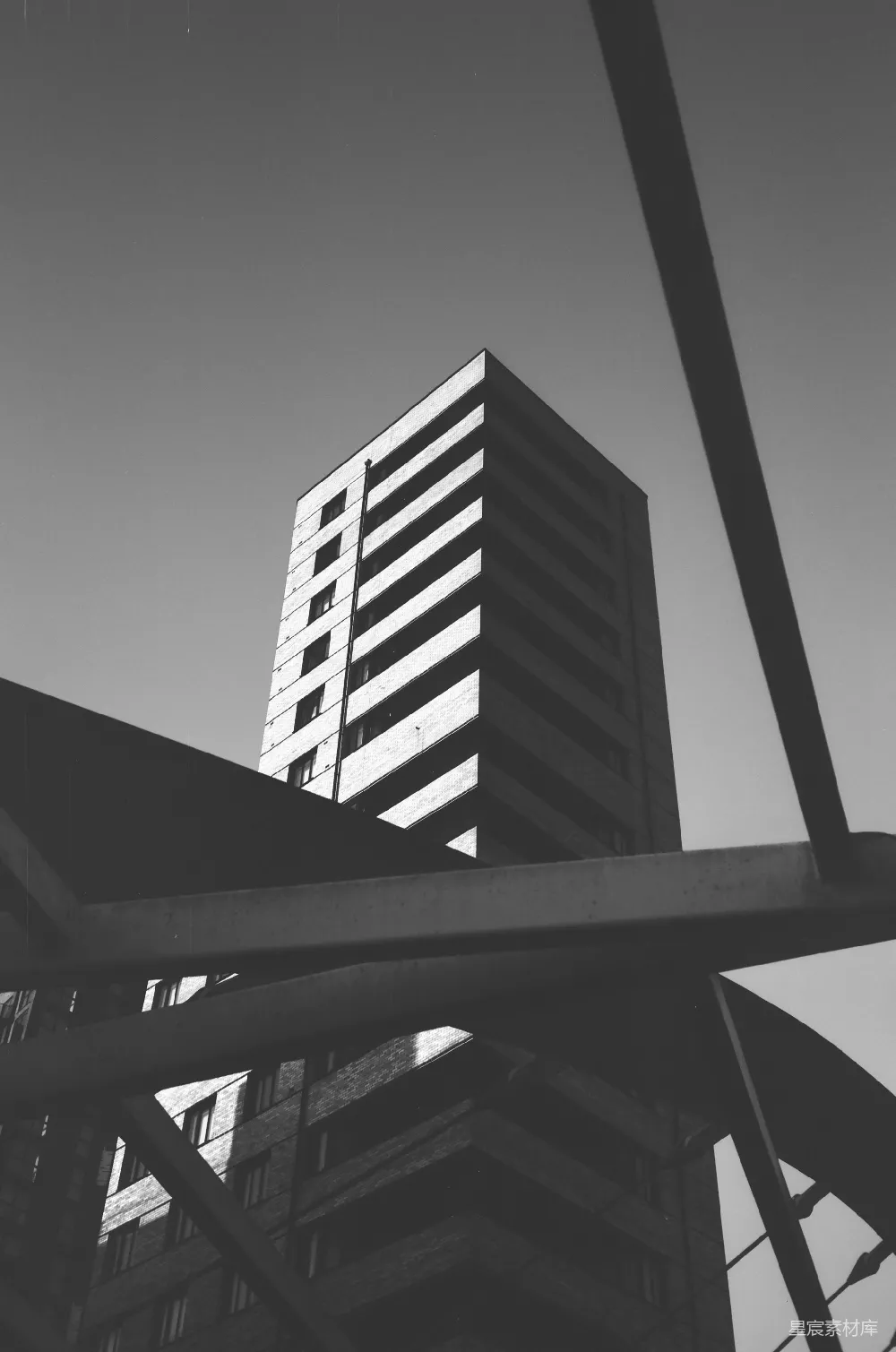 高清摄影 建筑 黑白摄影 都市 现代 几何线条 黑白城市建筑