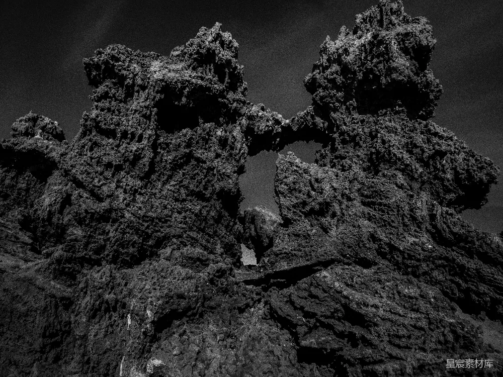 高清摄影 火山岩 自然景观 黑白摄影 地质地貌 自然奇观 火山岩拱门