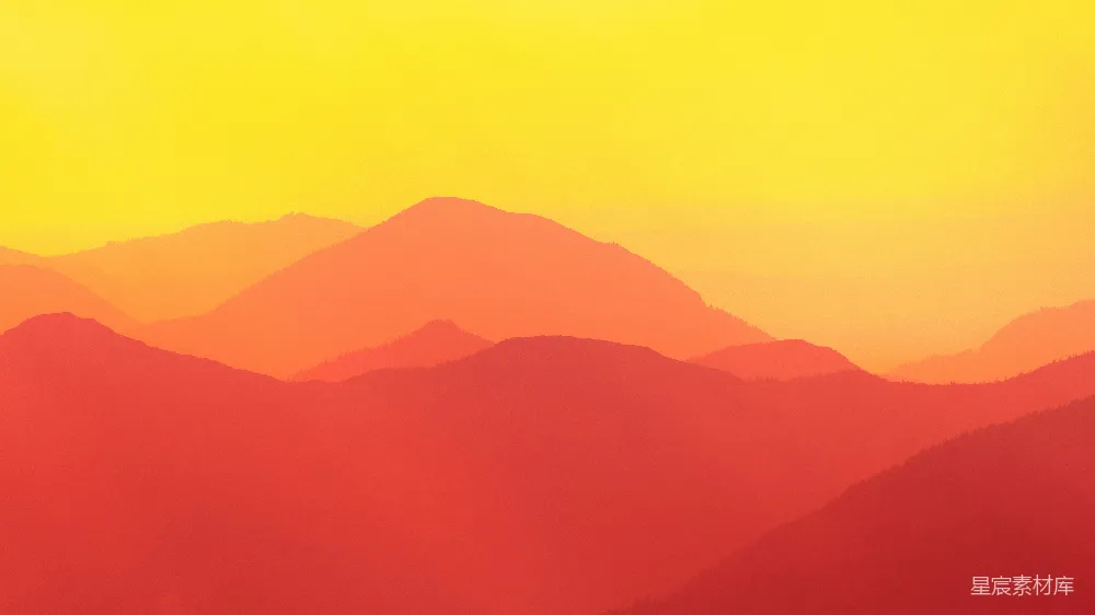 高清摄影 夕阳 山峦 轮廓 自然 风景 夕阳下的山峦轮廓