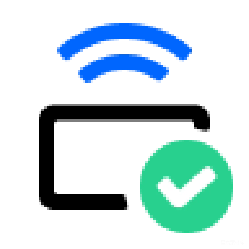 材质纹理 Wi-Fi 连接 成功 图标 网络 Wi-Fi连接成功