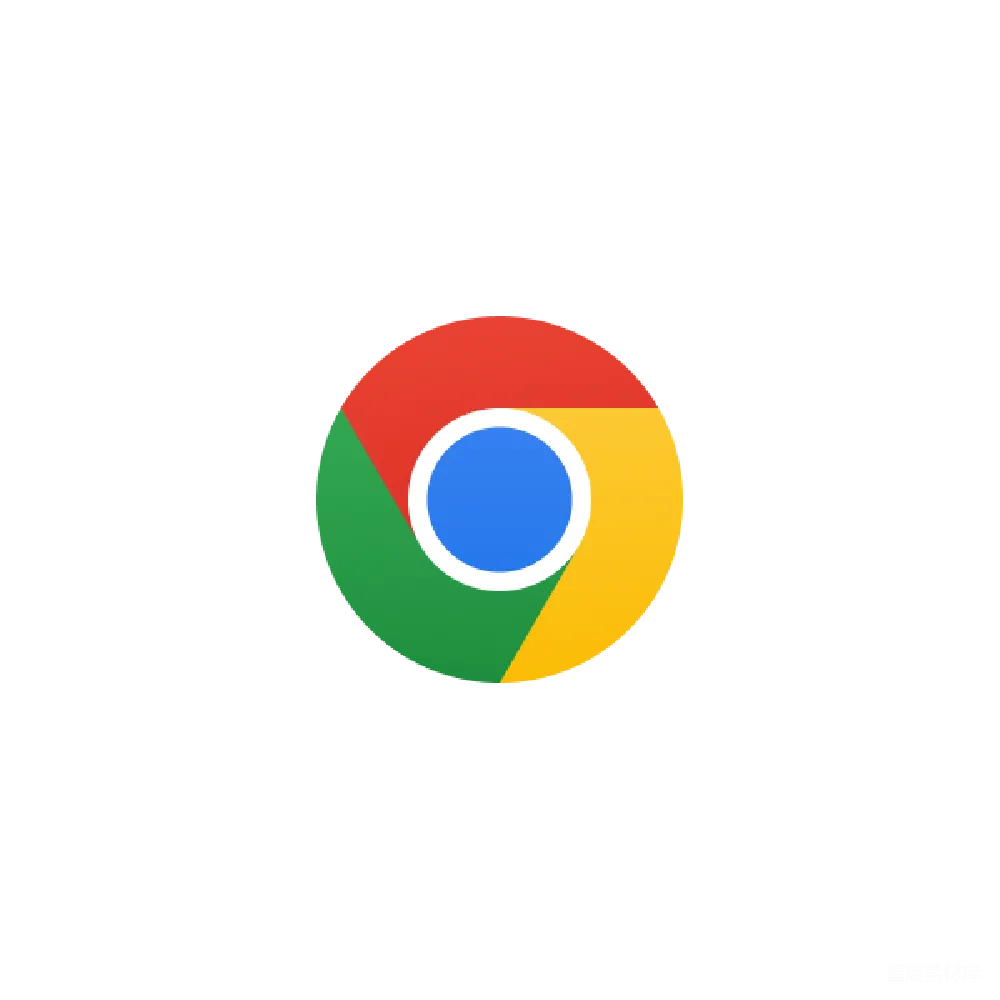 材质纹理 图标 简洁 Google 浏览器 软件 简洁风格的Google Chrome浏览器图标
