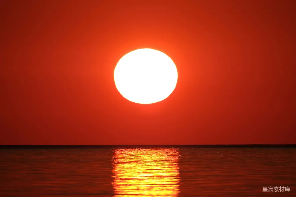 高清摄影 夕阳 海景 宁静 自然美 日落 海平面上的夕阳