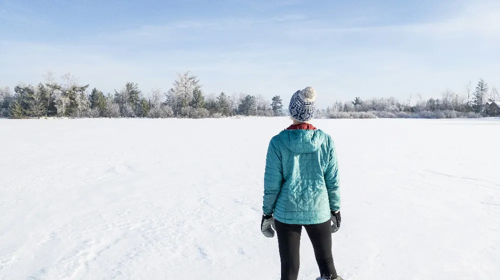 高清摄影 冬天 雪景 背影 户外 自然 冬日雪景中的背影