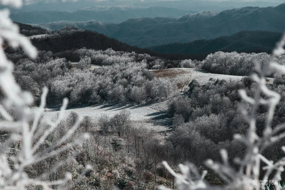 高清摄影 山景 冬季 风景 自然 雪景 冬日山景