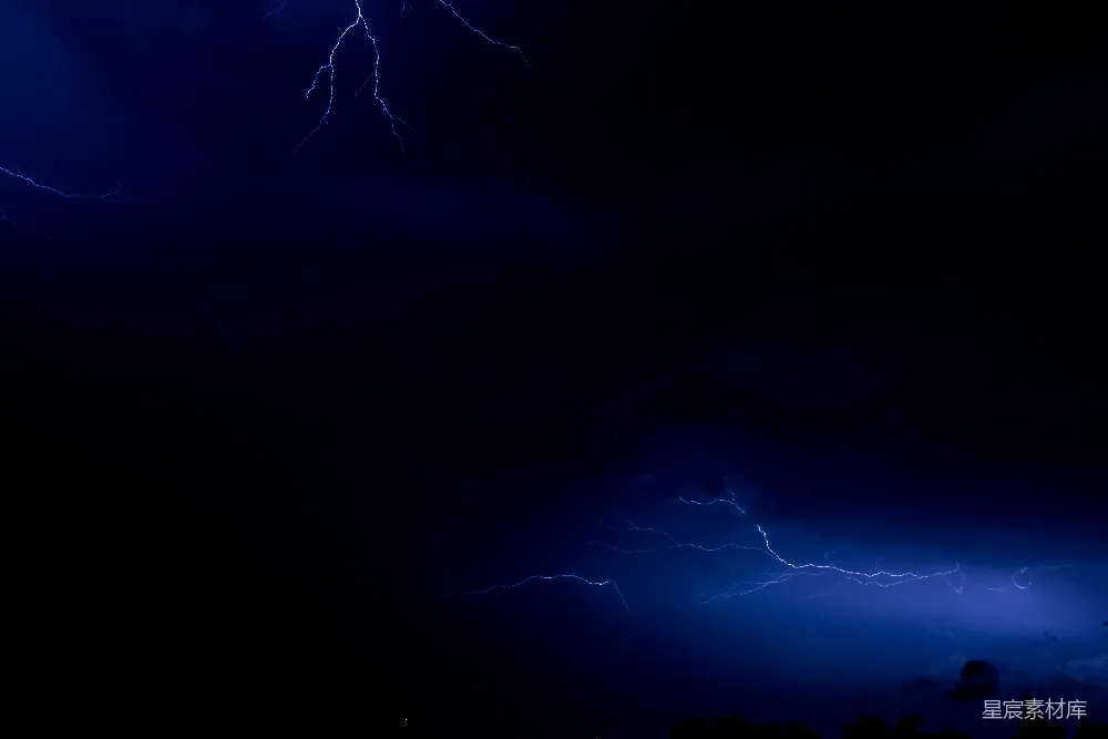 高清摄影 夜景 自然 雷电 黑暗 神秘 夜空中的闪电