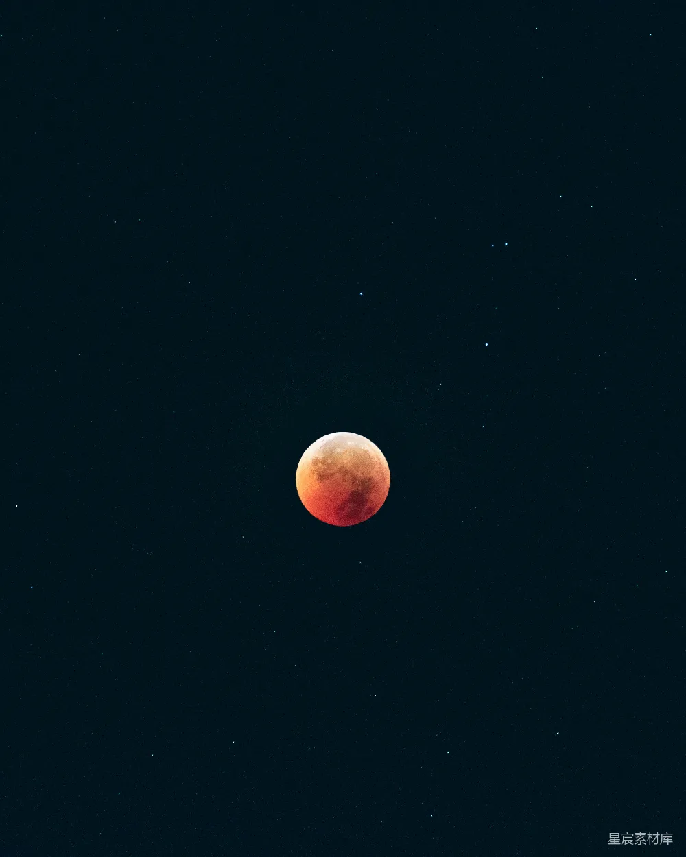 高清摄影 月全食 夜空 天文现象 自然美景 神秘 月全食下的夜空