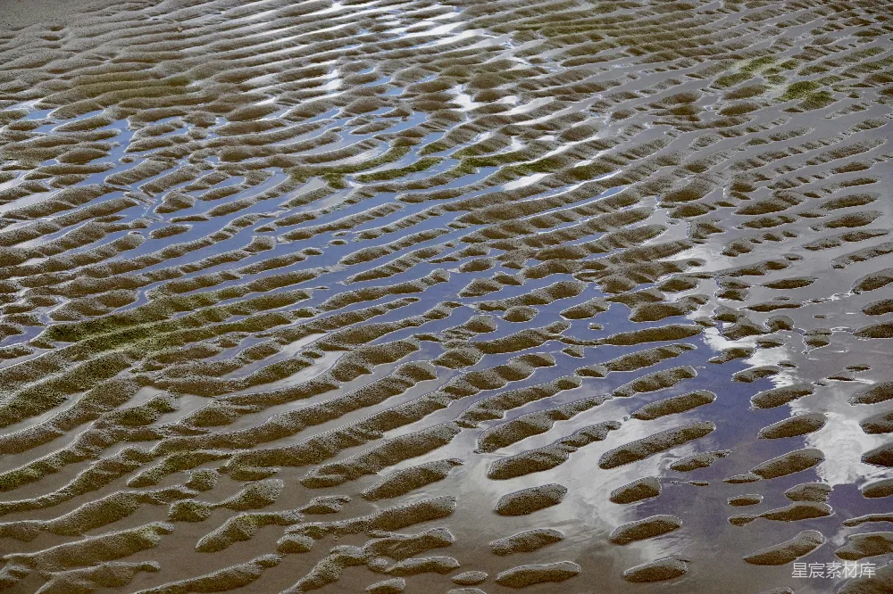 高清摄影 沙滩 波浪 自然 纹理 背景 沙滩上的波浪纹理