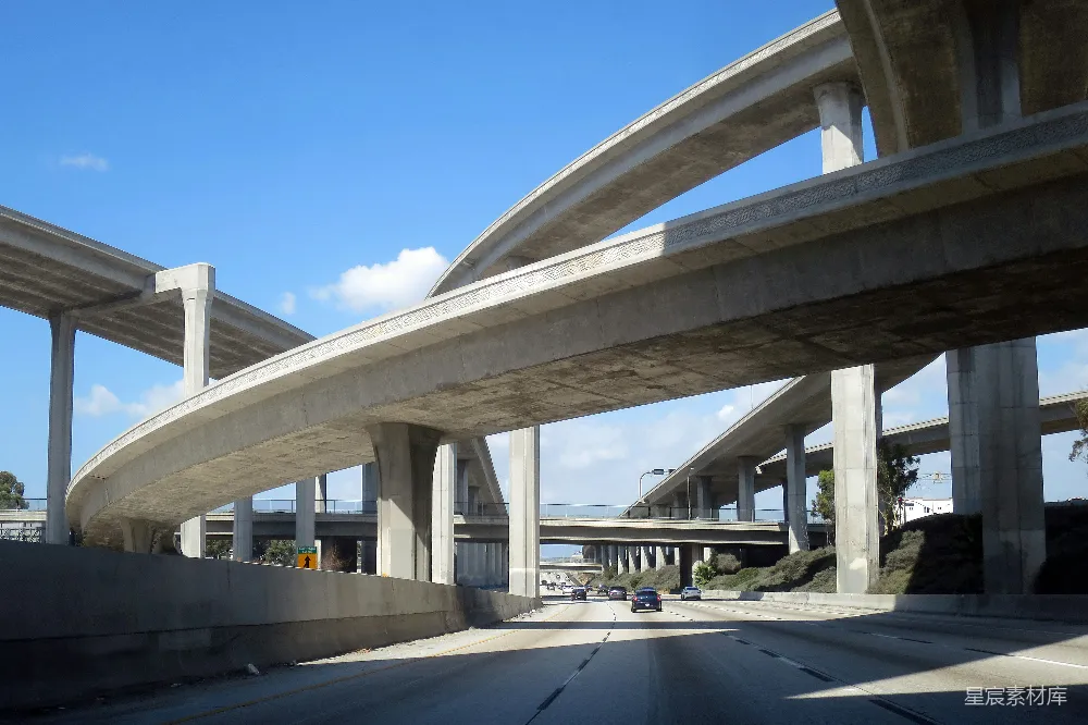 高清摄影 高速公路 桥梁 交通 现代建筑 城市 现代高速公路交汇处