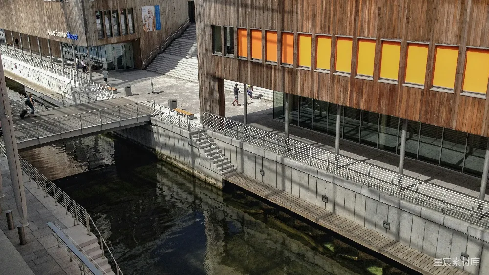 高清摄影 城市建筑 河流景观 现代风格 休闲场景 公共空间 城市建筑与河流的和谐共生