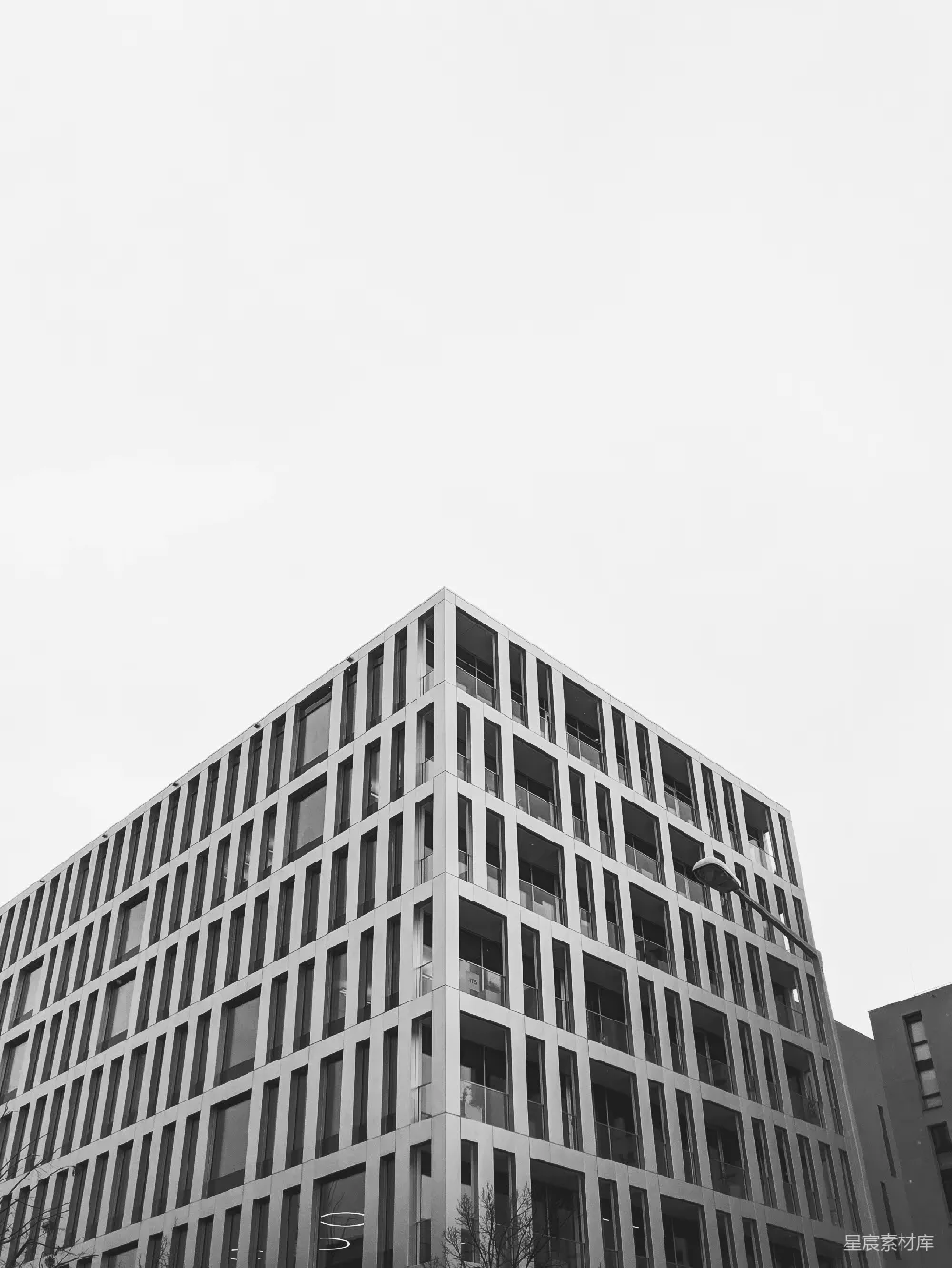 高清摄影 建筑 黑白摄影 城市 几何线条 都市 现代建筑与天空