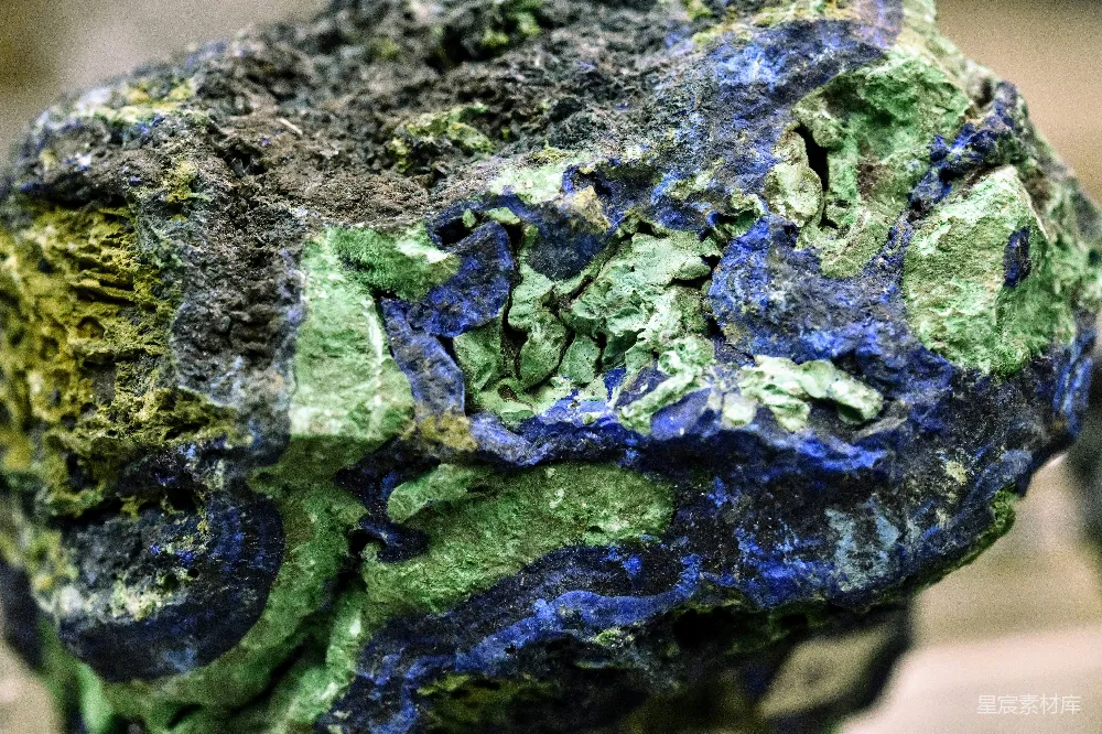 高清摄影 矿石 自然 蓝色 矿物 地质 蓝铜矿石