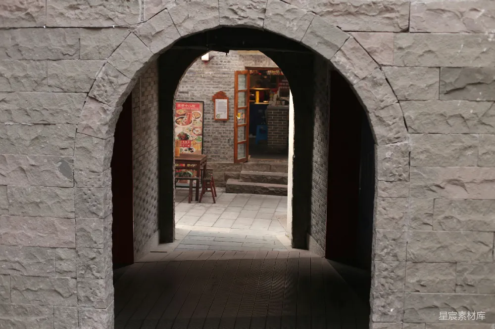 高清摄影 石门廊 古风建筑 中式风格 休闲餐饮 历史氛围 古色古香的石门廊