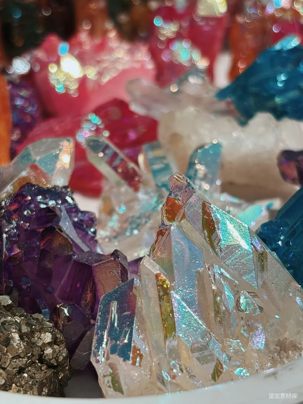 高清摄影 水晶 自然美 奇幻 矿石 装饰 璀璨水晶的奇观