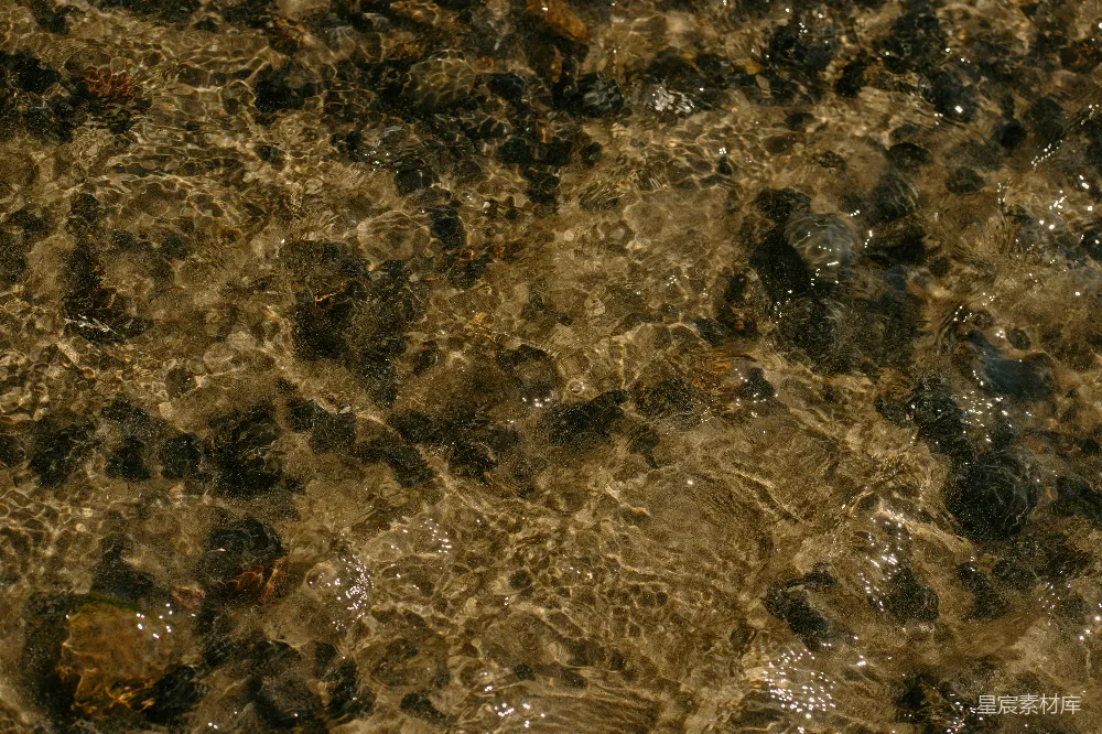 高清摄影 自然 纹理 水 岩石 宁静 清澈水流中的岩石纹理