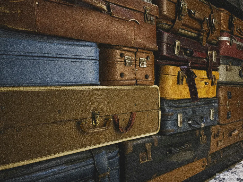 高清摄影 复古 旅行 行李箱 堆叠 怀旧 复古行李箱的堆叠