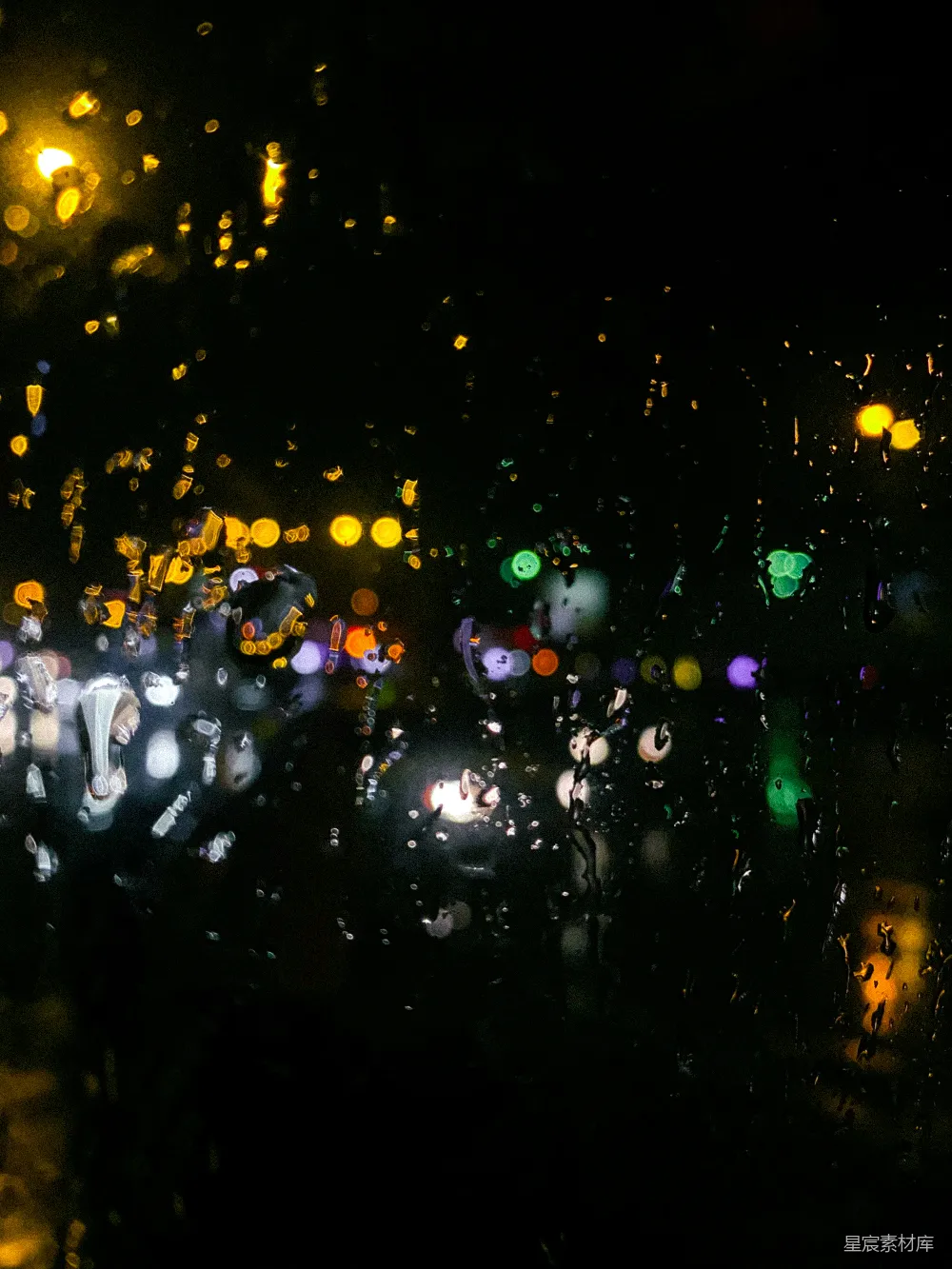 高清摄影 雨夜 光晕 城市 夜晚 梦幻 雨夜的光晕