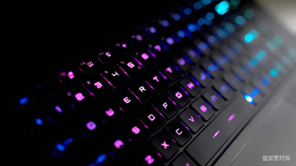 高清摄影 键盘 机械键盘 RGB背光 科技 电竞 炫彩背光机械键盘特写