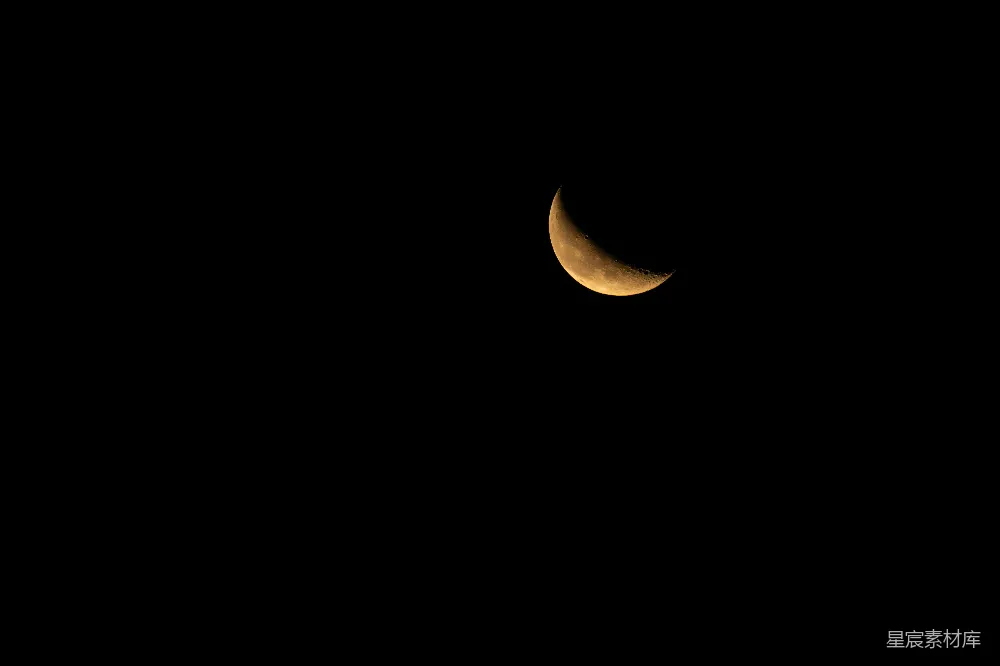 高清摄影 月亮 夜晚 自然 宁静 美丽 弯月夜景