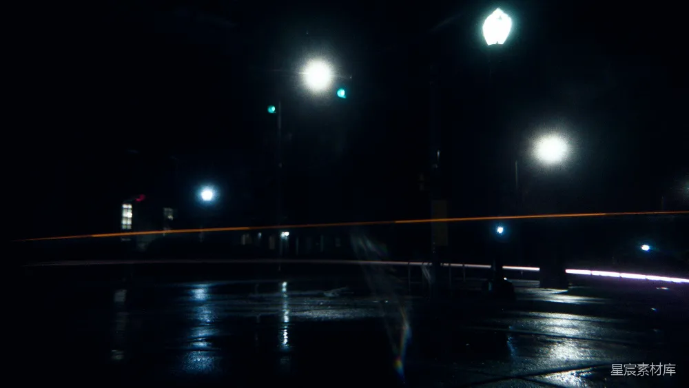 高清摄影 夜晚 雨景 街灯 城市 孤独 雨夜街灯