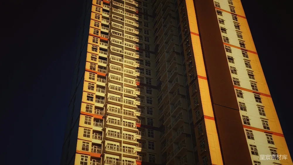 高清摄影 城市 建筑 日落 光影 现代 夕阳下的高楼剪影