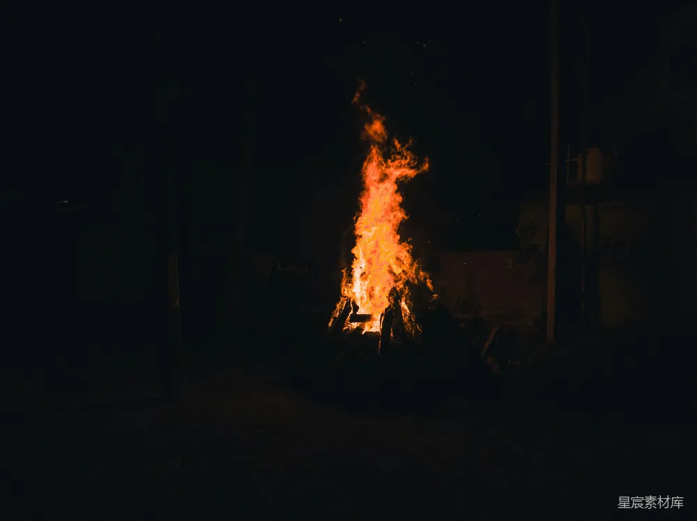 高清摄影 篝火 夜晚 户外 温暖 氛围 夜幕下的篝火