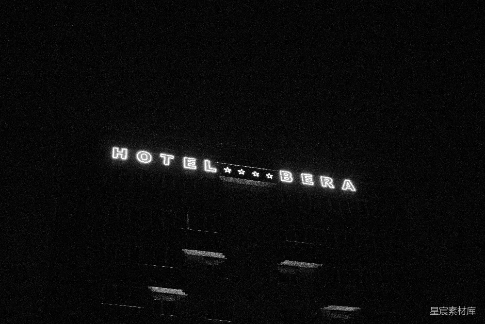 高清摄影 酒店 夜景 招牌 城市 建筑 夜幕下的酒店招牌