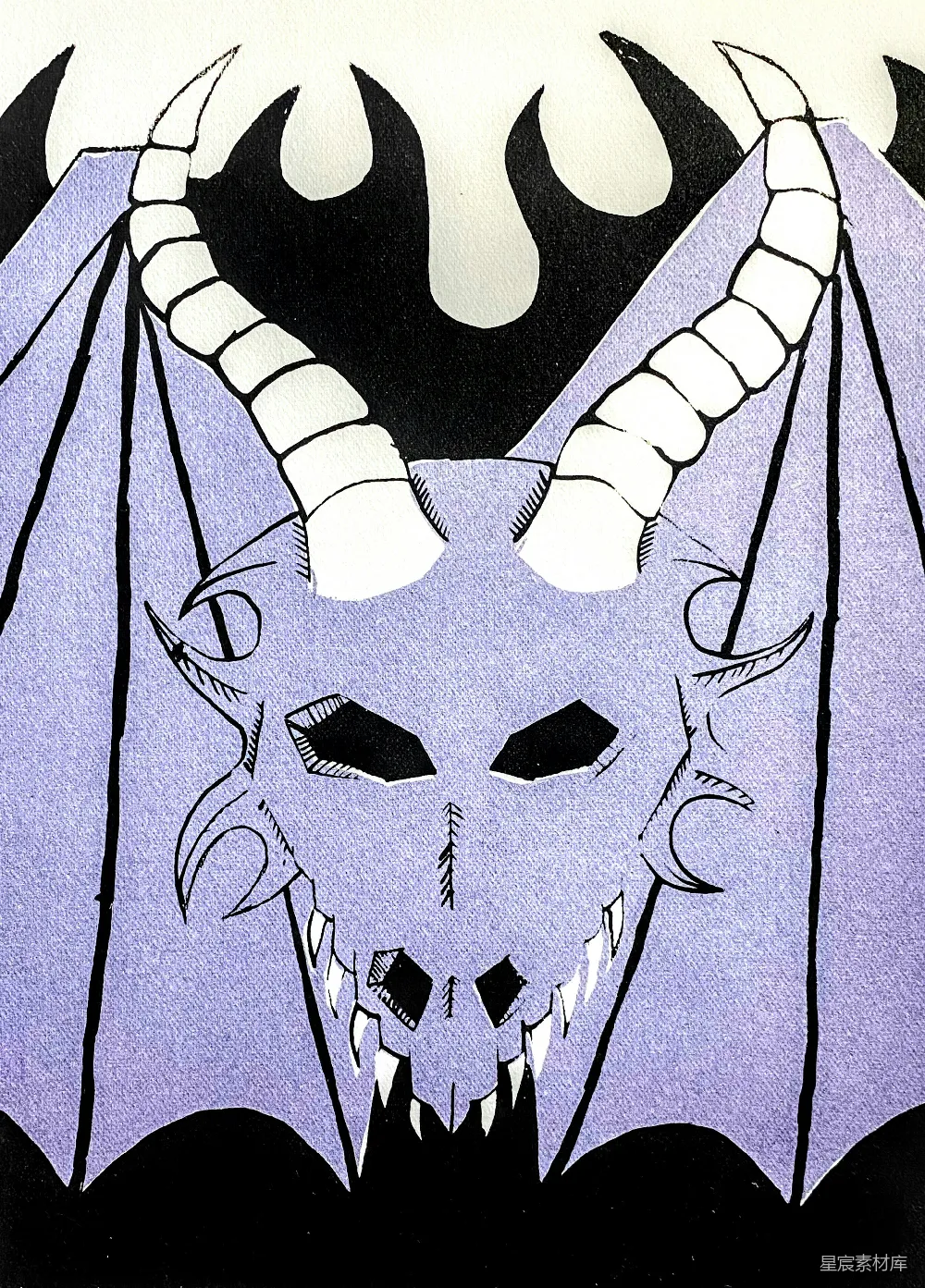 高清摄影 恶魔 角 神秘 幻想 艺术 恶魔角的神秘生物