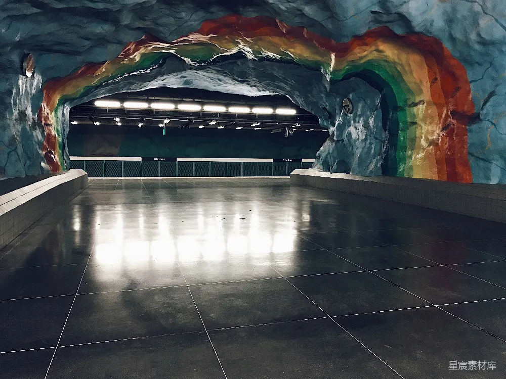 高清摄影 地铁艺术 斯德哥尔摩 城市艺术 地下艺术 色彩斑斓 斯德哥尔摩地铁艺术站
