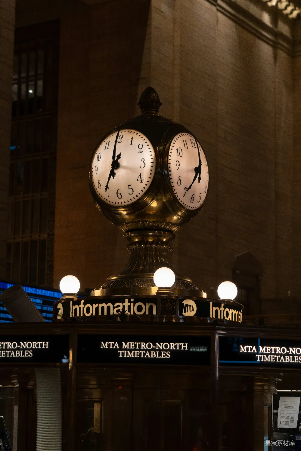 高清摄影 复古时钟 MTA 地铁站 纽约 公共设施 MTA地铁站的复古时钟