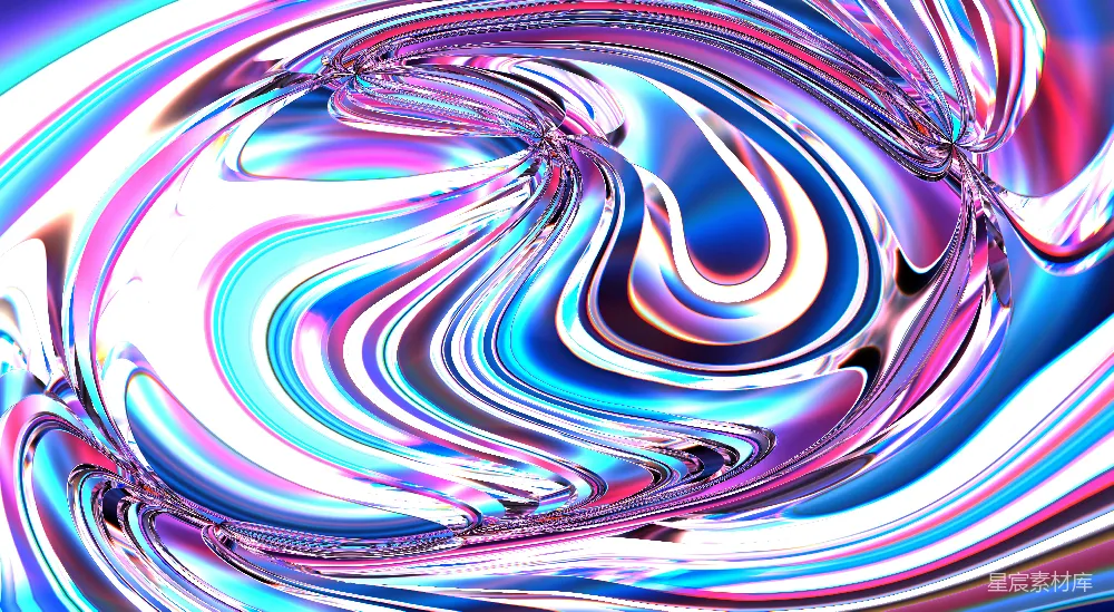 高清摄影 抽象艺术 金属质感 梦幻色彩 现代风格 艺术背景 梦幻金属漩涡