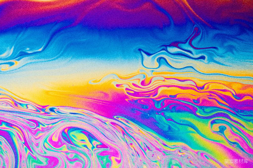 高清摄影 抽象艺术 色彩斑斓 波浪纹理 现代设计 艺术墙纸 彩色流动的抽象背景
