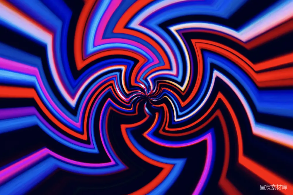 高清摄影 霓虹灯 旋转 抽象艺术 视觉效果 现代设计 旋转霓虹旋涡