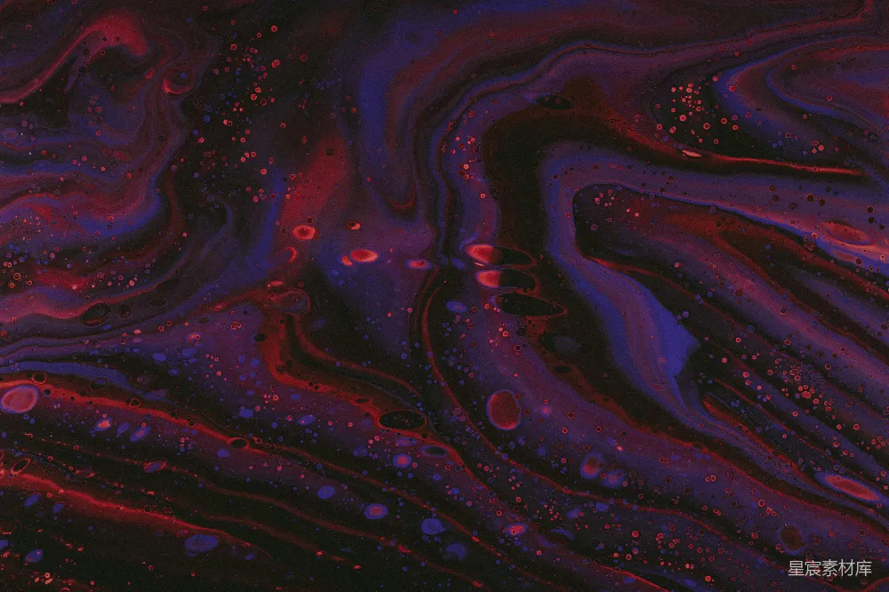 高清摄影 抽象艺术 宇宙主题 深邃色调 艺术背景 现代风格 流动的宇宙：深邃的红蓝抽象艺术