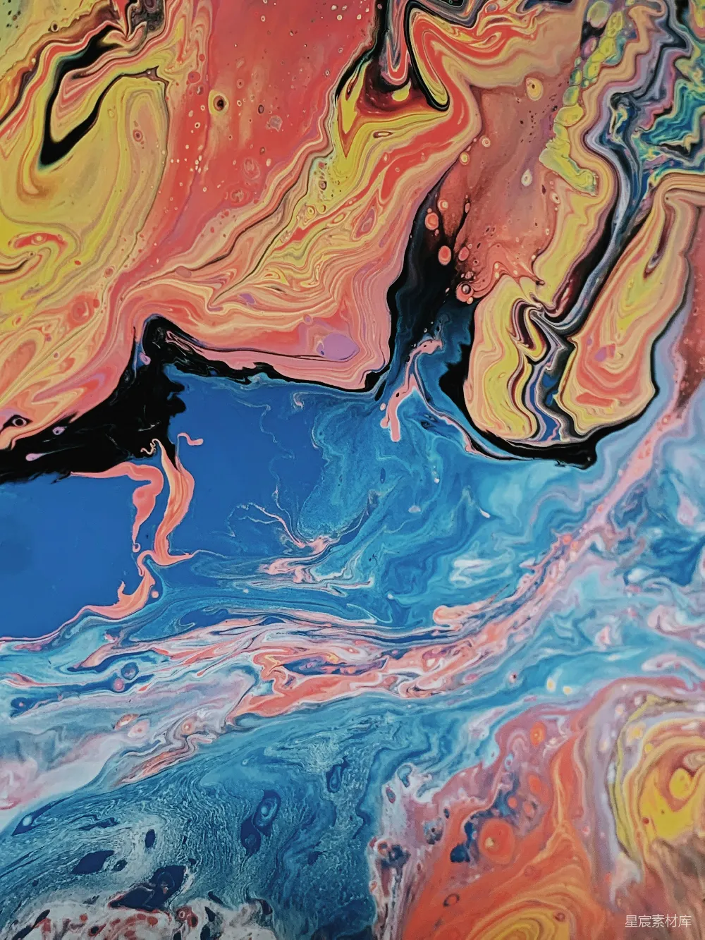 高清摄影 抽象艺术 色彩丰富 现代艺术 动感设计 创意背景 色彩流动的抽象画
