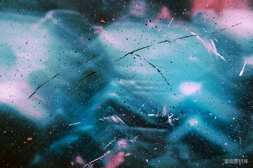 高清摄影 抽象艺术 夜晚 破碎 星空 冷色调 破碎的玻璃与夜空