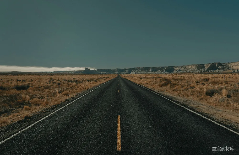 高清摄影 公路 荒漠 孤独 旅行 风景 荒漠中的孤独公路