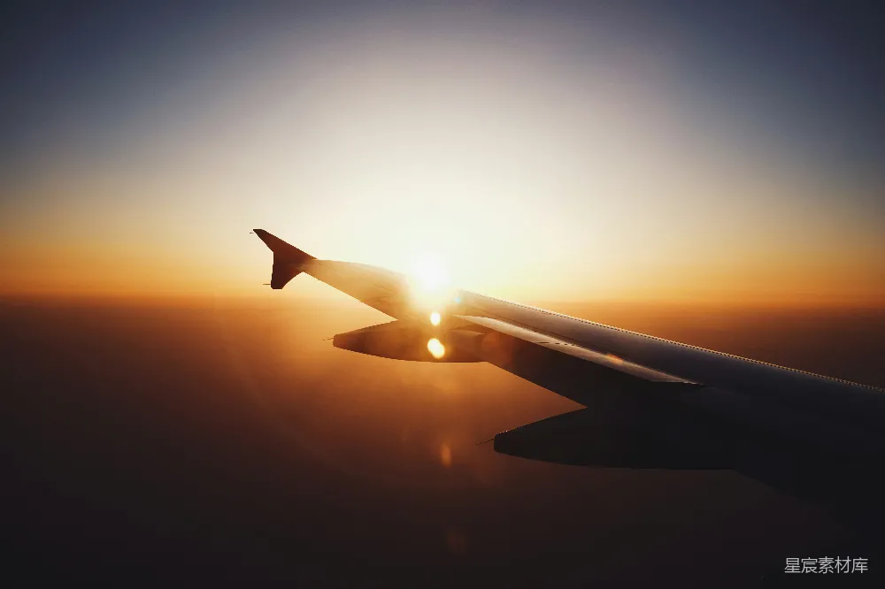 高清摄影 飞机 日落 天空 旅行 自然 飞机上的日落