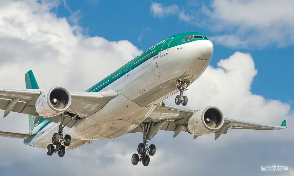 高清摄影 飞机 航空 旅行 爱尔兰航空 客机 爱尔兰航空A330-200客机降落