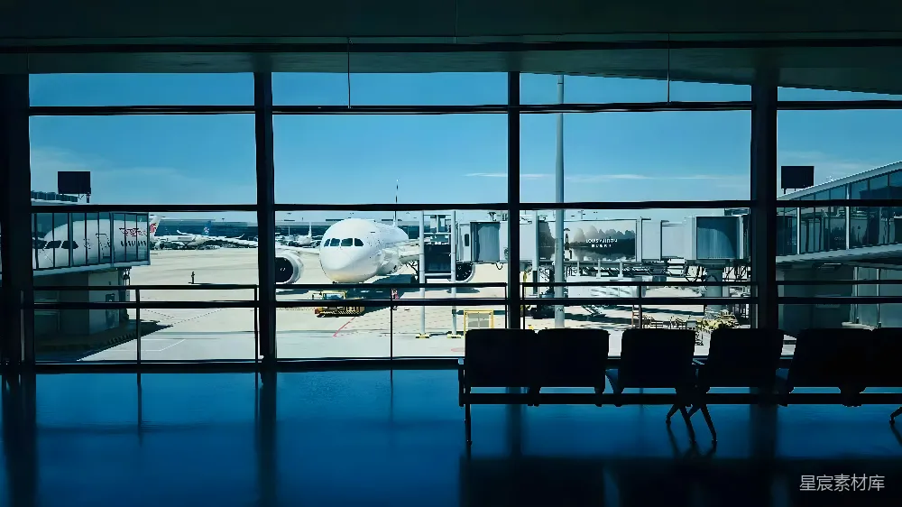 高清摄影 机场 候机室 飞机 旅行 现代 机场候机室视角